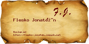 Flesko Jonatán névjegykártya